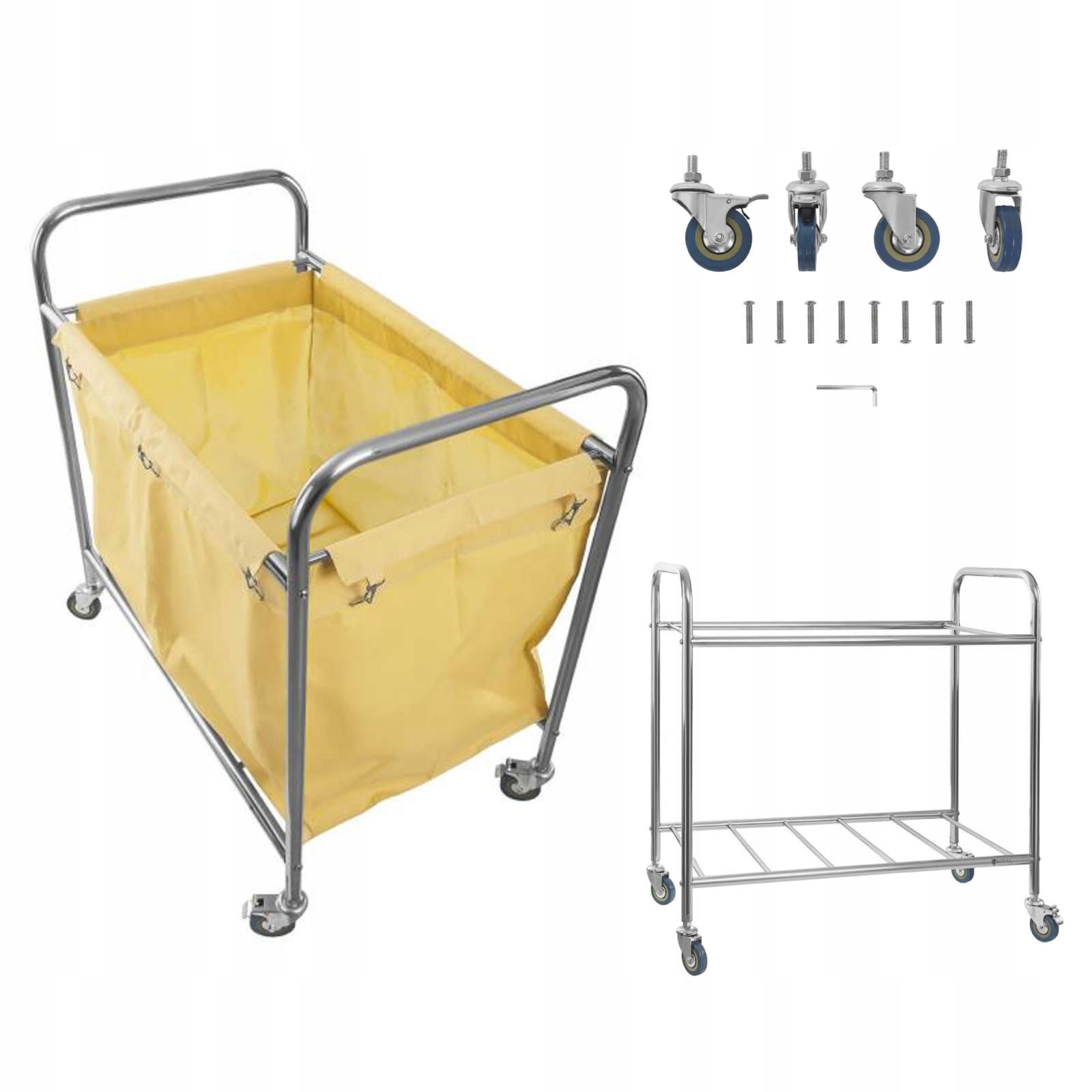 Hotelový Vozík Na Špinavú Bielizeň Prádlo Nerezová Oceľ 250 L