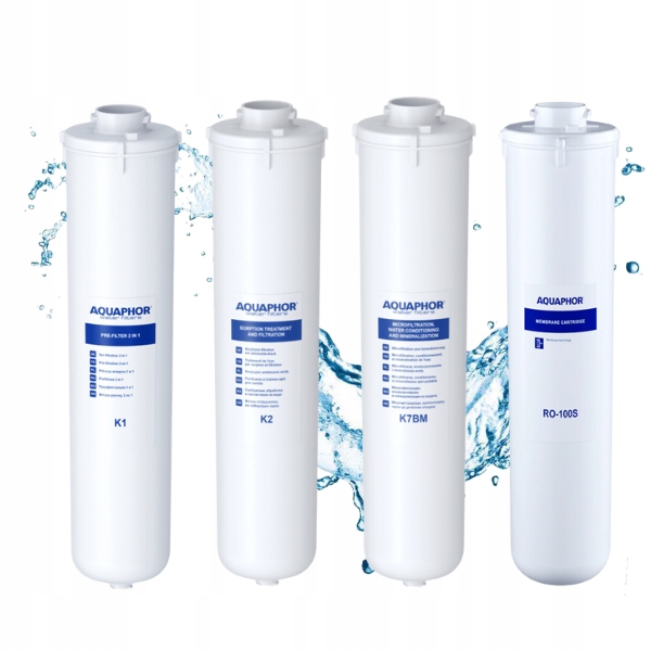 Zestaw wkładów do filtra wody do Aquaphor RO202S membrana RO100S