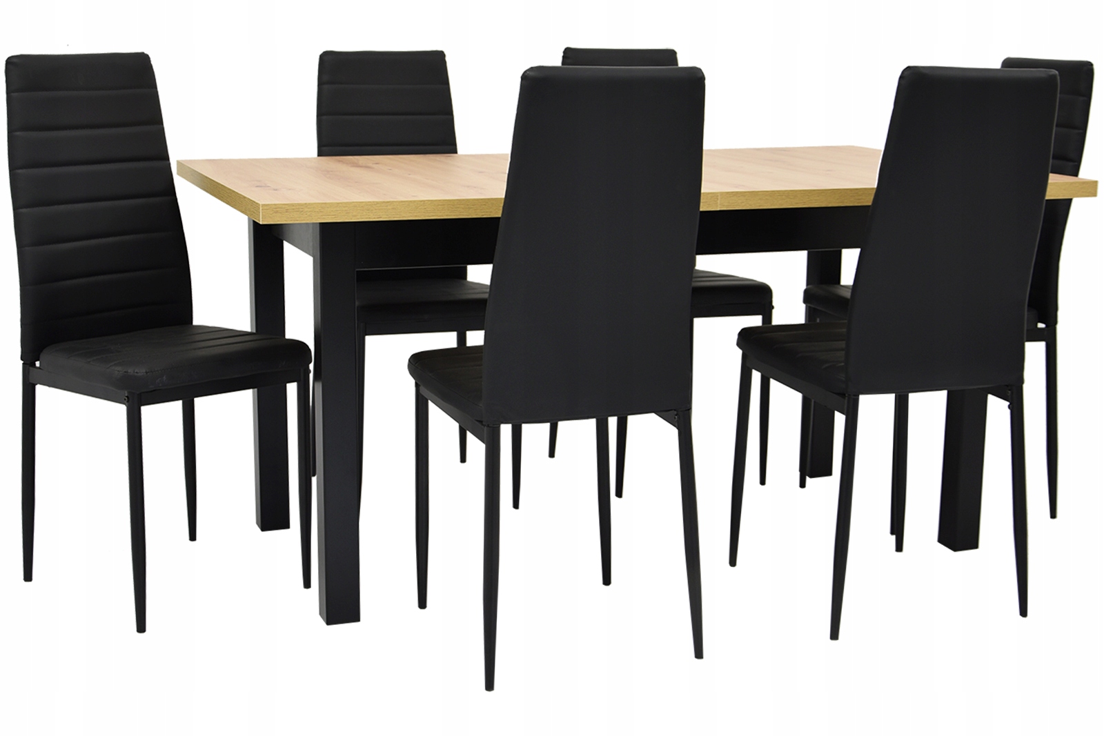 Zestaw do jadalni STÓŁ ROZKŁADANY i 6 krzeseł loft