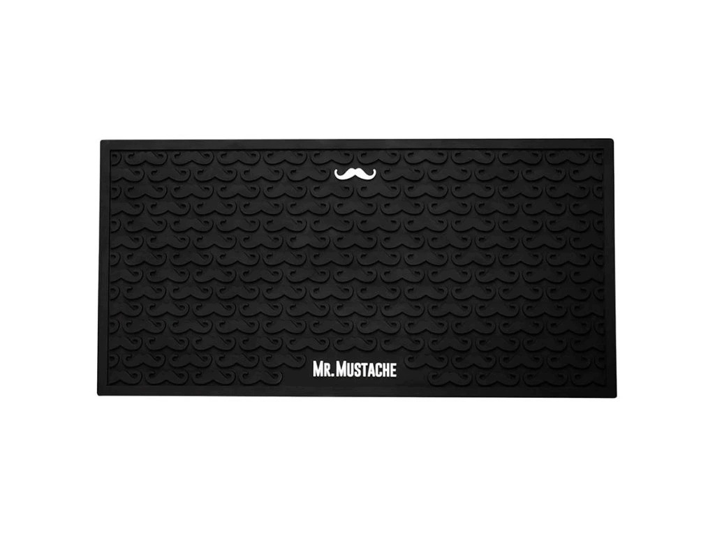 Stylová podložka na kadeřnické nástroje Mr. Mustache Barber mat