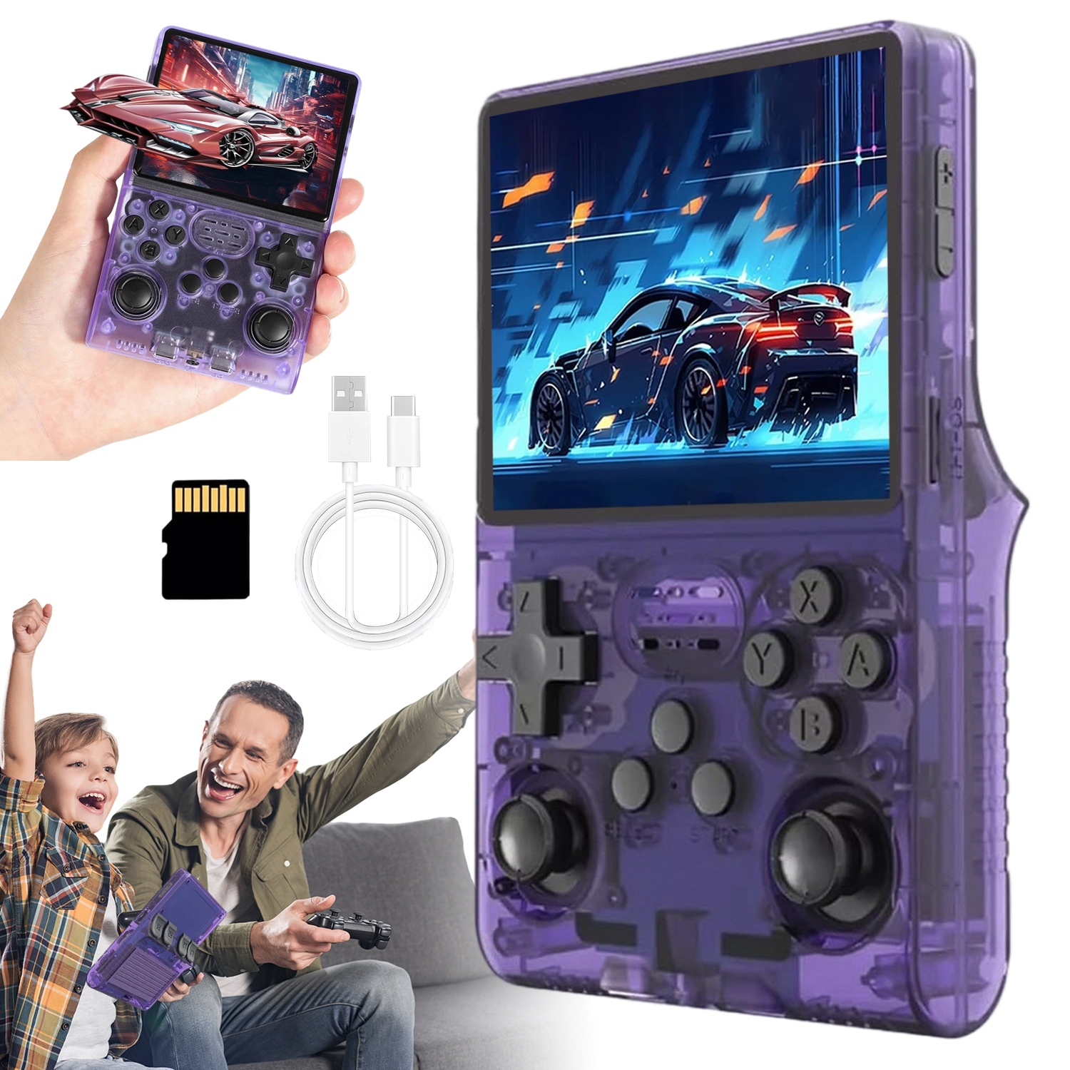 Kieszonsolka Przenośna Konsola R40s pro 256G 30000 Gier Retro