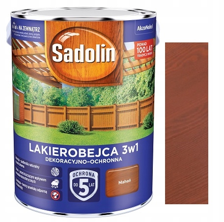 Sadolin Lakierobejca 3w1 Do Drewna Mahoń 2.5L