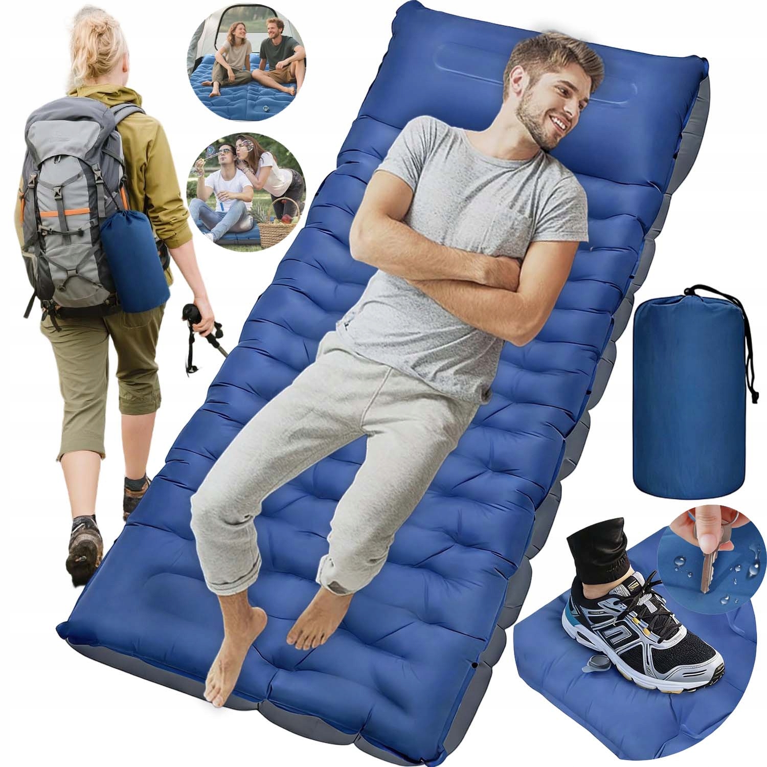 Matrace Ultralehká Vestavěná Pumpa 190*70*15 CM