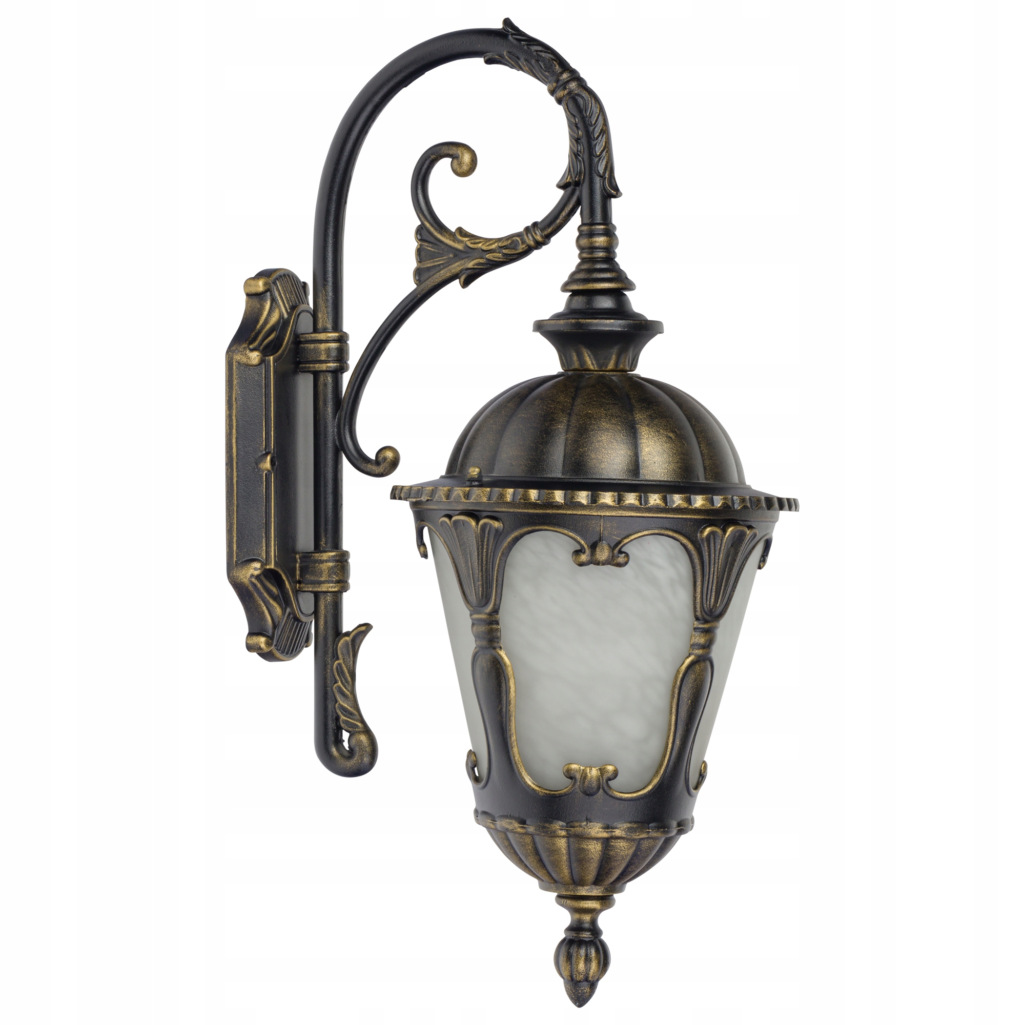 Nástenná lampa Nowodvorski Tybr 1xE27 čierna patinovaná zlatom IP44