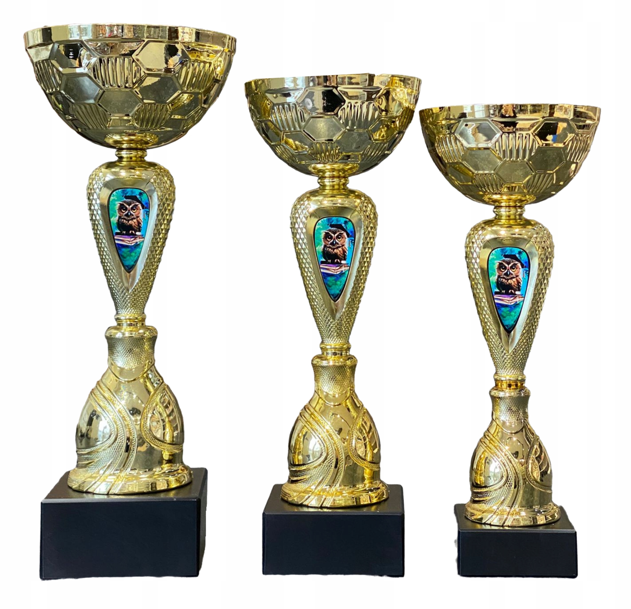 Sada 3 pohárů znalost sova věda sada I-III místo 34, 32, 29 popis