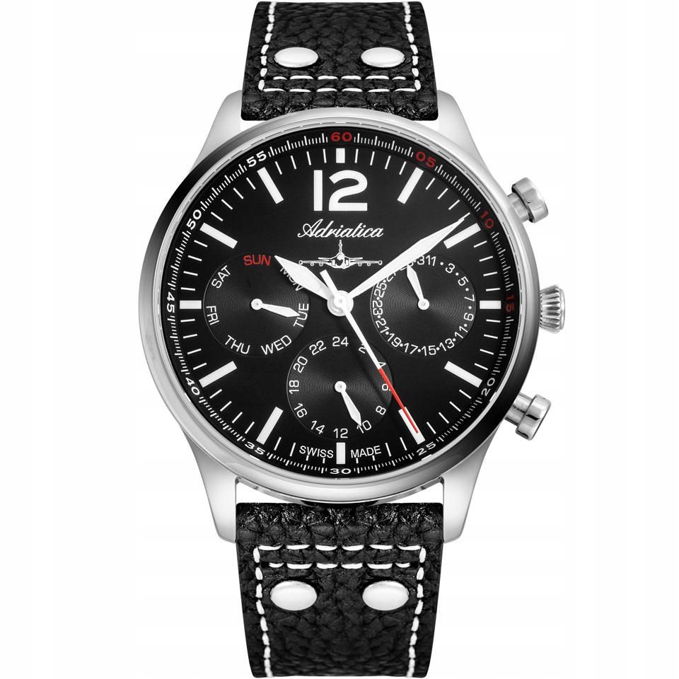 Pánské Hodinky Adriatica na řemínku A8268.5254QF Multifunkční Swiss Made