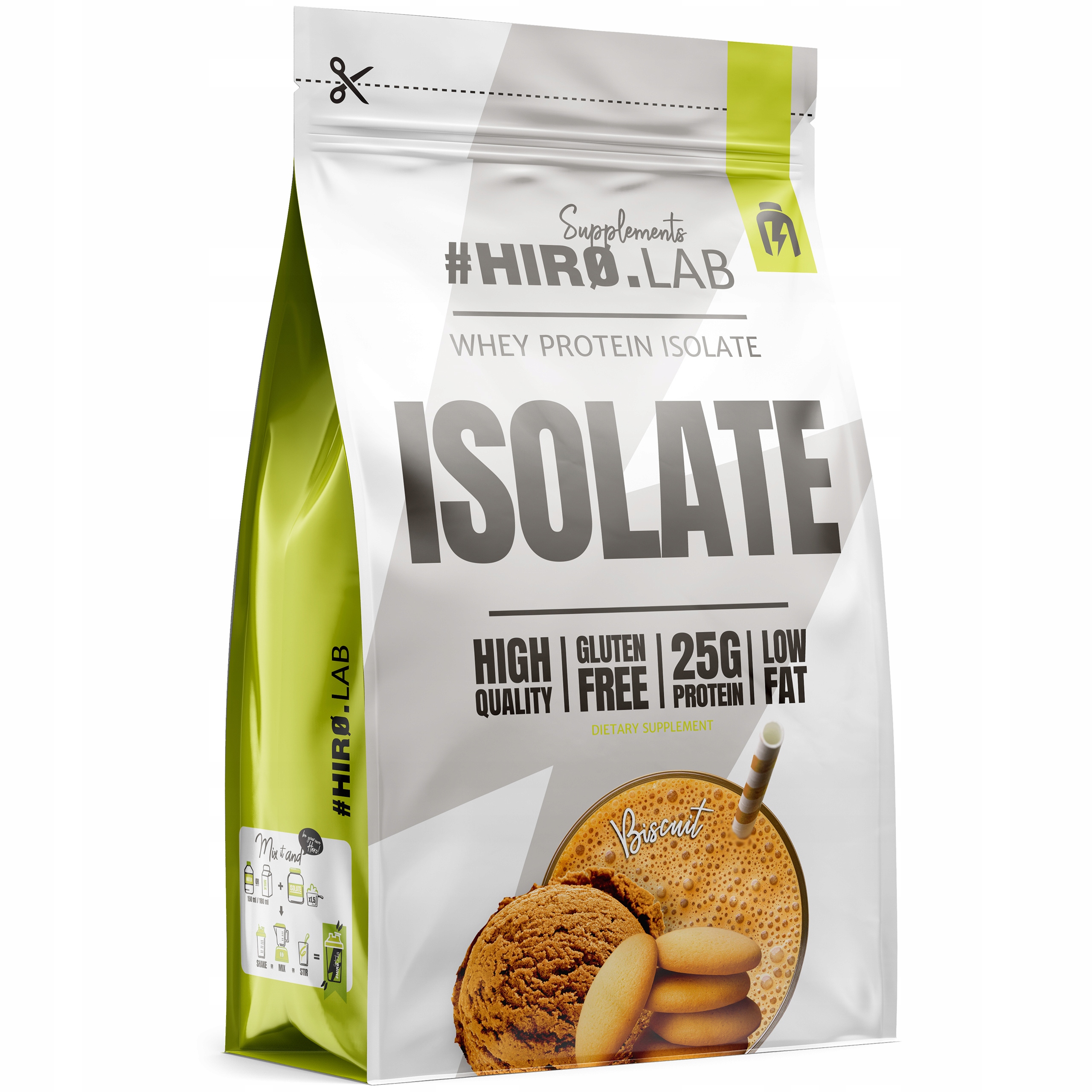 Protein proteinový izolát Wpi Hiro.lab prášek 700 g příchuť piškot