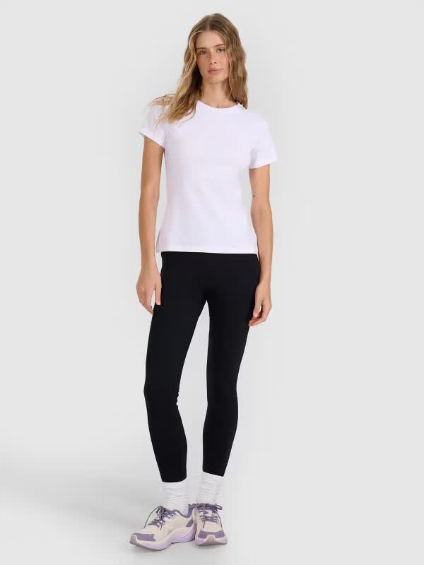 4F NŐI ALKALMI PÓLÓ PAMUT SPORT TRIKÓ Dekoltázs egyszer hajlított