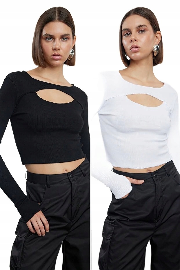 Trendyol Dámská Halenka S Výstřihem A Dlouhým Rukávem 5EA