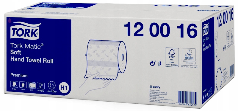 

Tork Matic Premium miękki ręcznik w rolce 120016