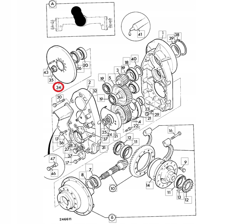 TARCZA HAMULCOWA JCB LADOWARKA 448 37307 OEM Machine brand JCB