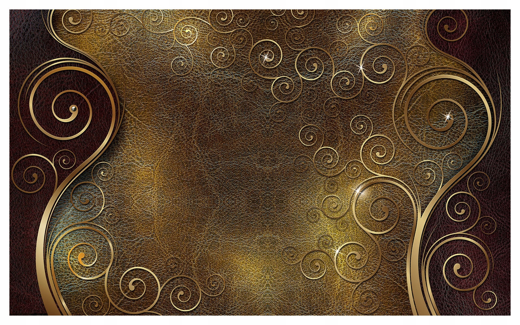 Fototapeta Zlaté spirály luxus na tmavém pozadí abstrakce 350x250 lepidlo