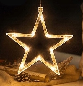 Ozdoba okienna GWIAZDA LED CIEPŁE ŚWIATŁO