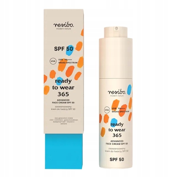 Resibo Ready To Wear 365, pokročilý krém na obličej, Spf 50, 50 ml