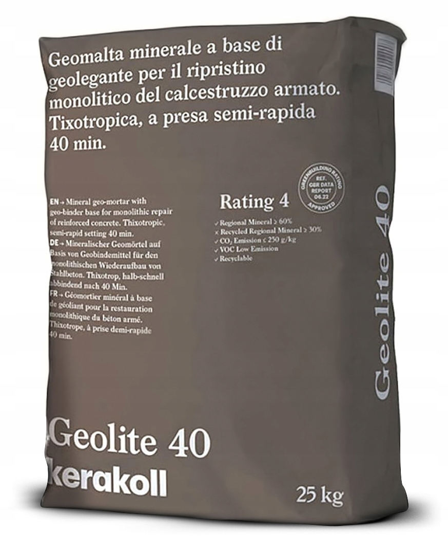 zaprawa naprawcza do betonu Kerakoll Geolite 40 25 kg Szybkie Wiązanie