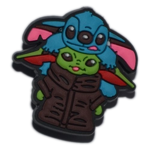 

Bajki - Przypinka do butów - Yoda i Stich - 4363