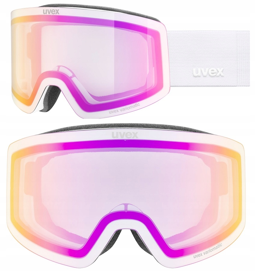 Lyžařské brýle Uvex Provoqe V bílé matné Sklo Vario Pink S0-S2