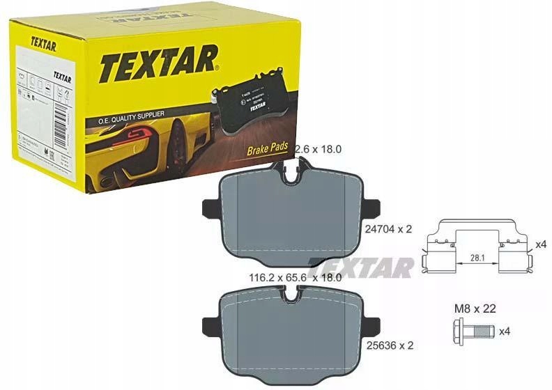 TEXTAR KLOCKI HAMULCOWE TYŁ 2470401