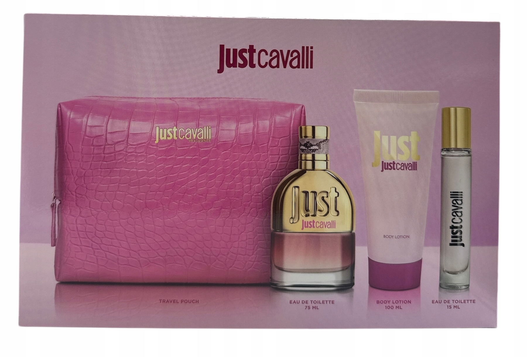 Zestaw Roberto Cavalli Just Cavalli+ balsam+kosmetyczka