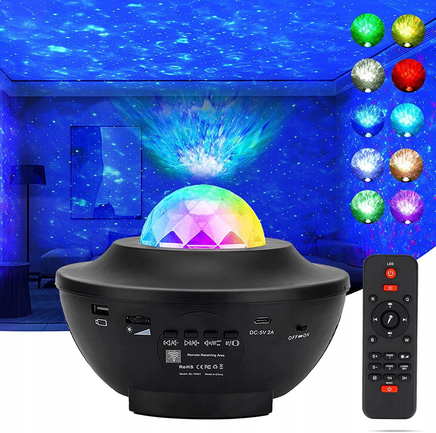 

Jagdag Led Gwiezdny Projektor Głośnik Bluetooth