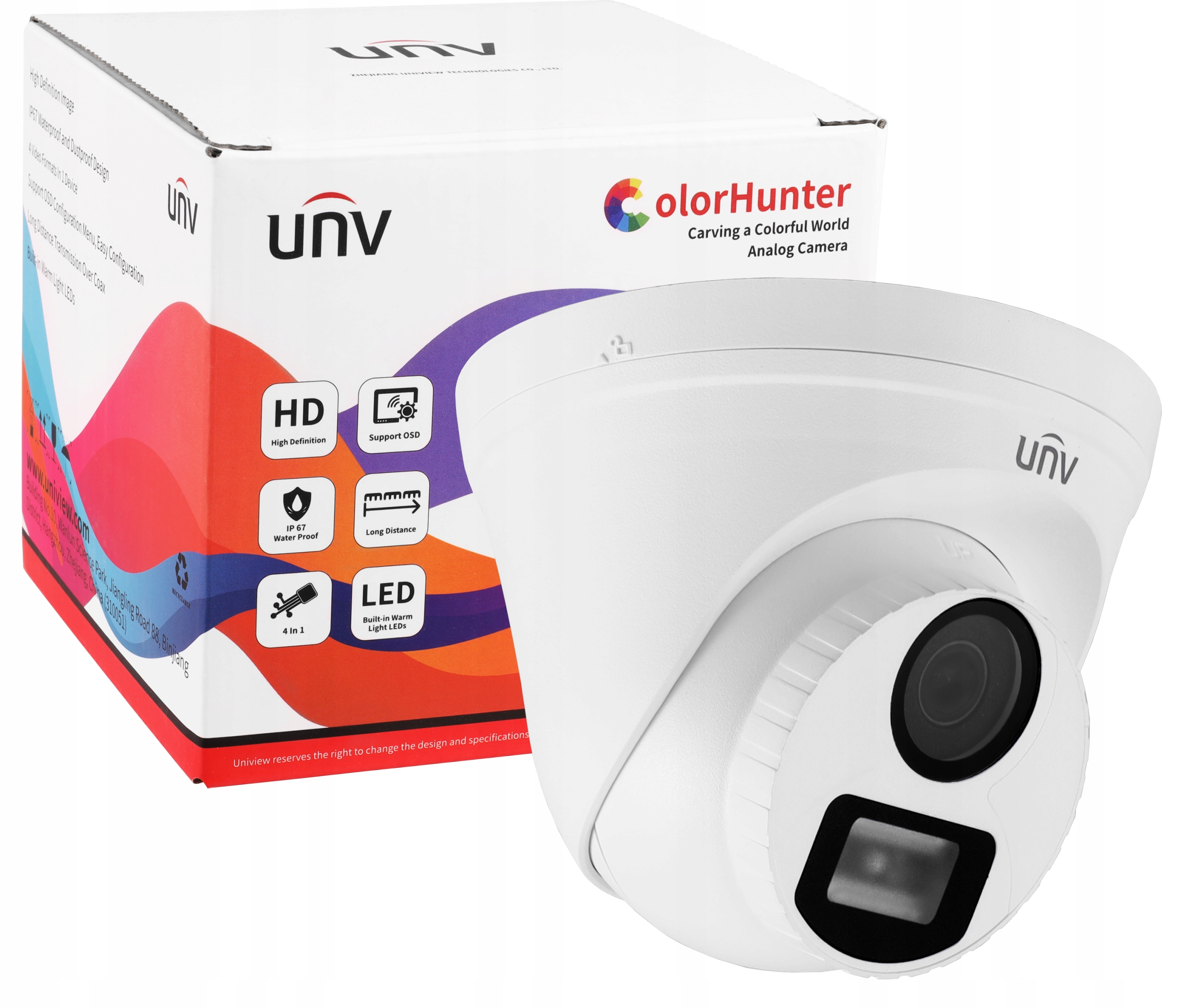 Kamera zewnętrzna CCTV 5MPx 2.8mm AHD Color Hunter