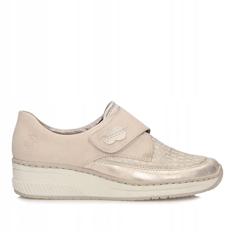 Dámské polobotky Rieker 487C0-60 béžové na suchý zip