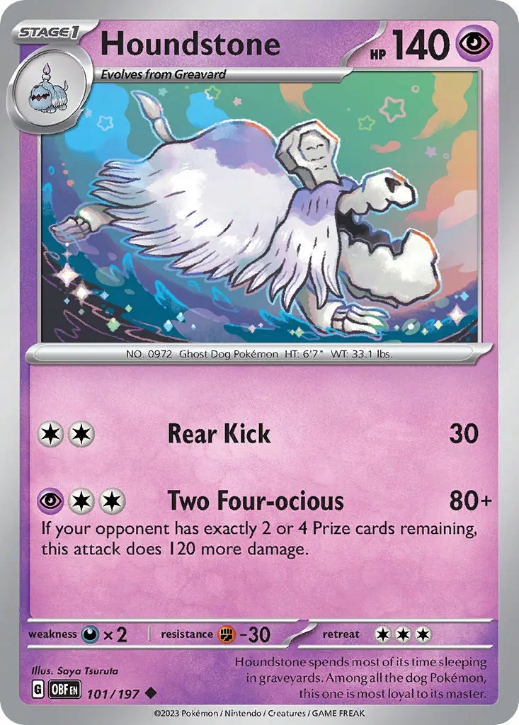 Oryginalna Karta Pokemon Houndstone (obf 101)