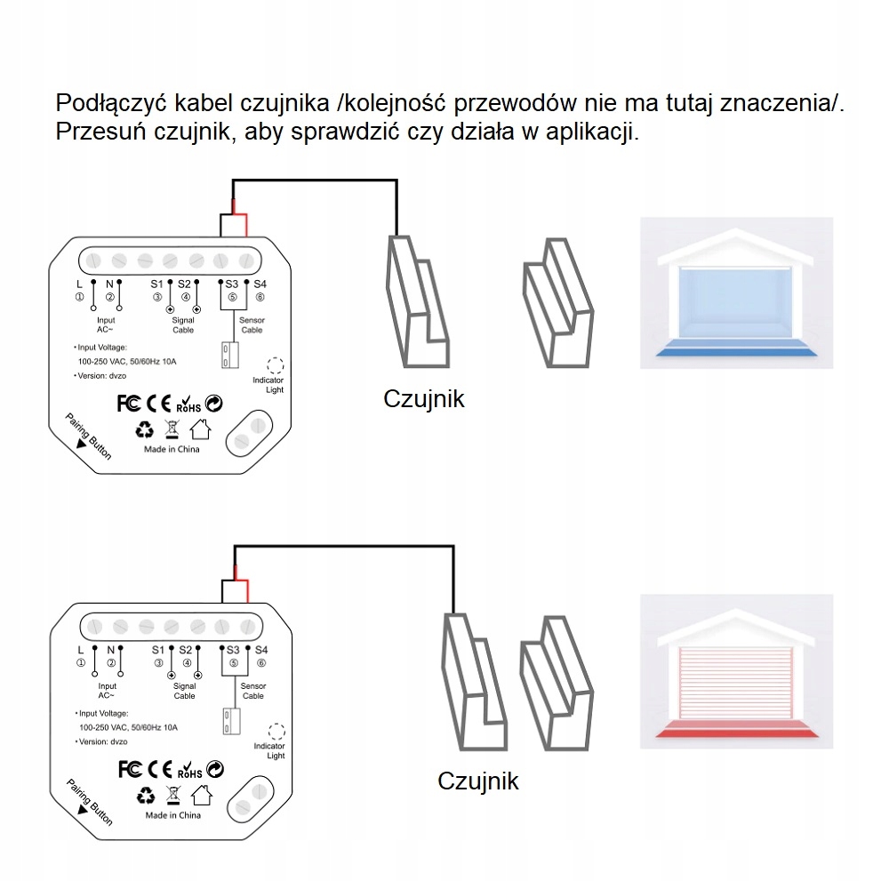 STEROWNIK BRAMY PRZESUWNEJ TUYA SMART LIFE WIFI Zasilanie sieciowe