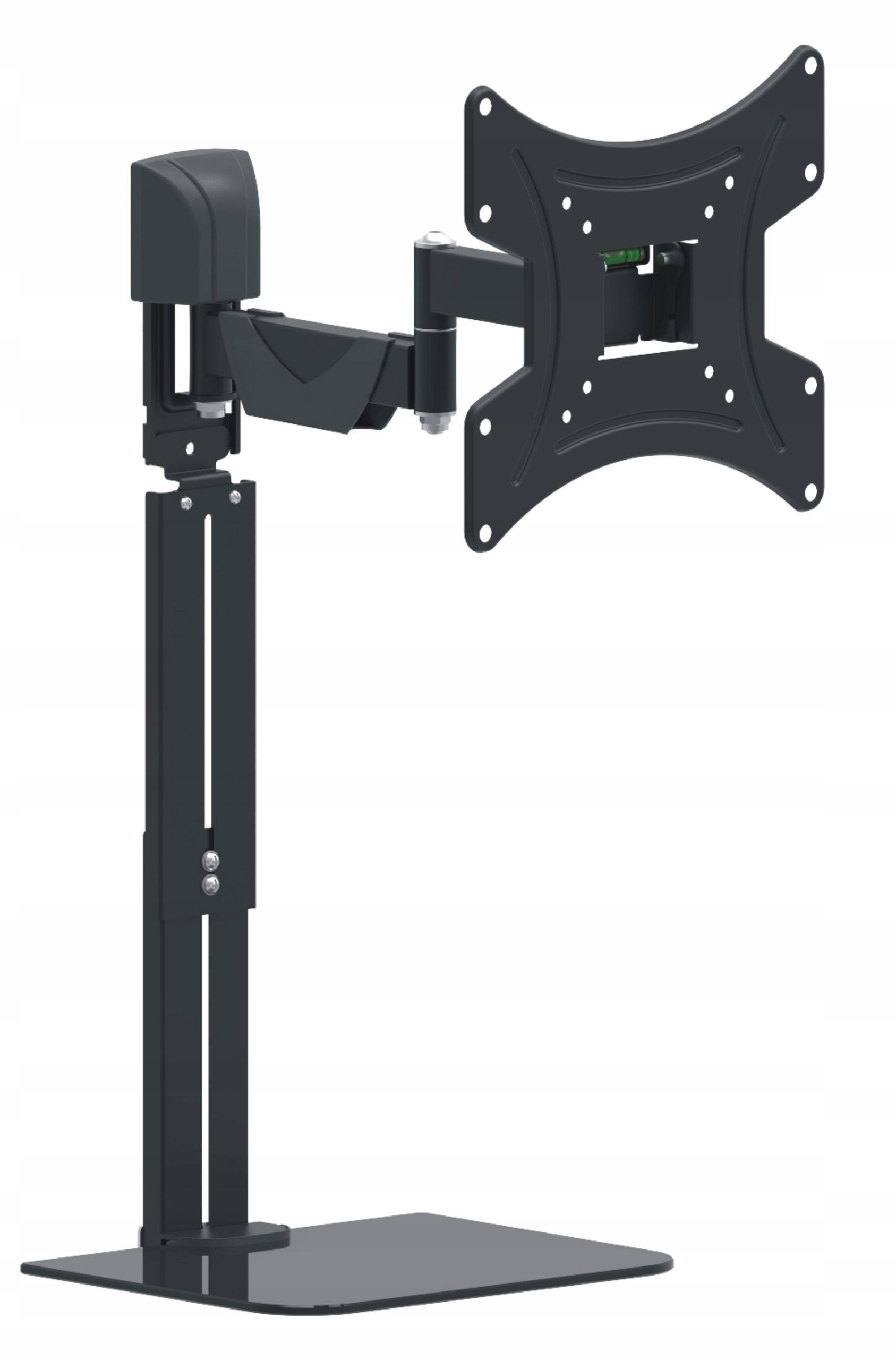 PÓŁKA SZKLANA + WIESZAK OBROTOWY UCHWYT TELEWIZORA