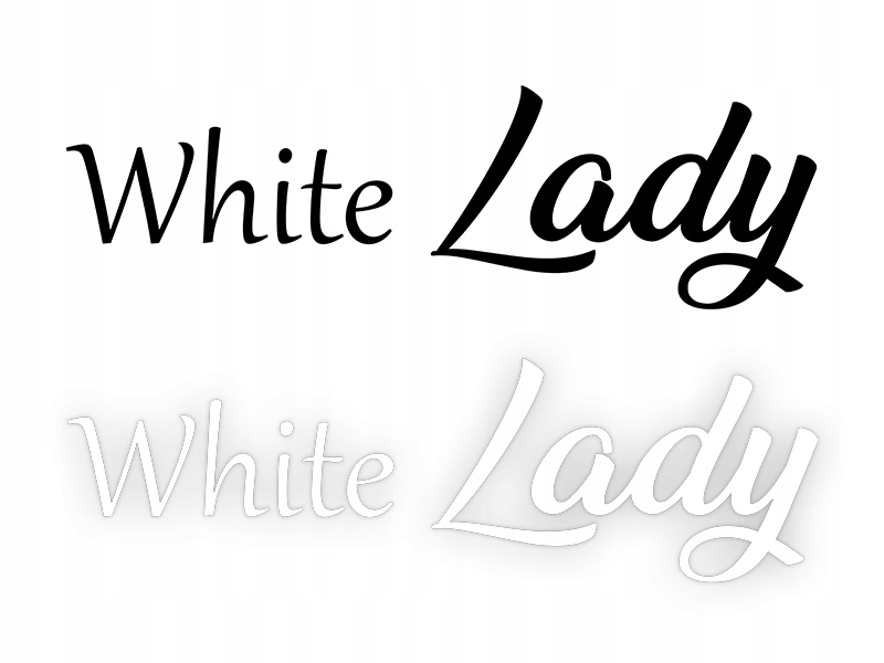 White Lady - Naklejka na samochód na auto KOLOR