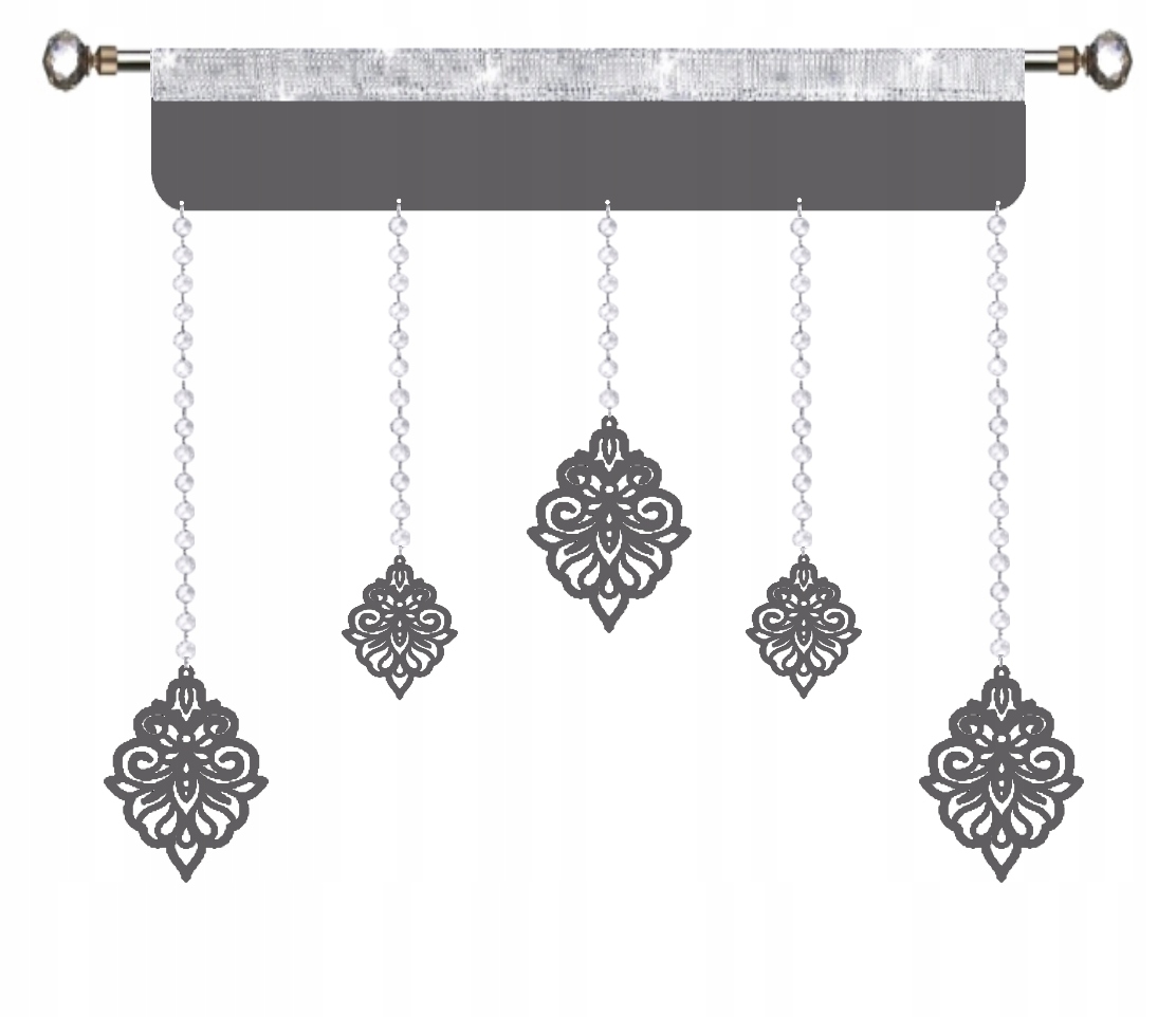 

Firana nowoczesna Ekran ażur Girlanda Glamur Z2 sz