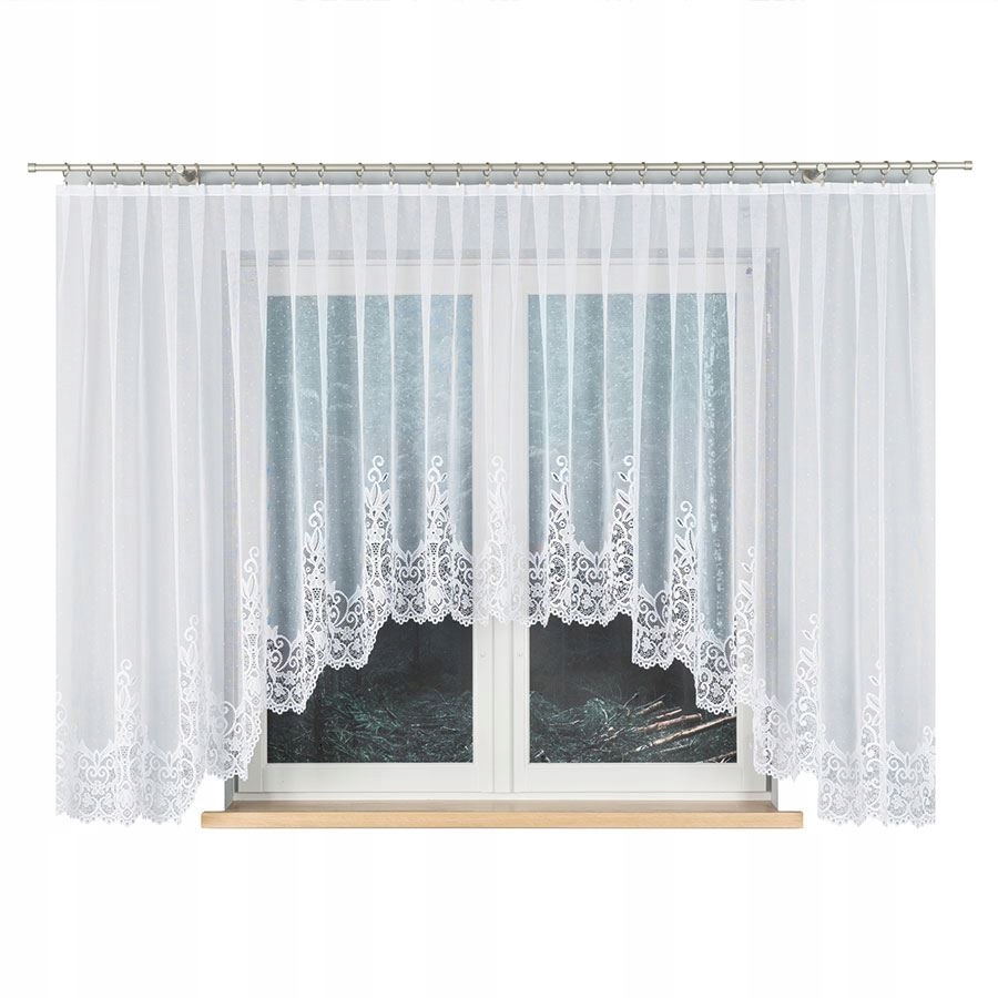 Záclona připravená pro žabky Berenika 530x160 bílá