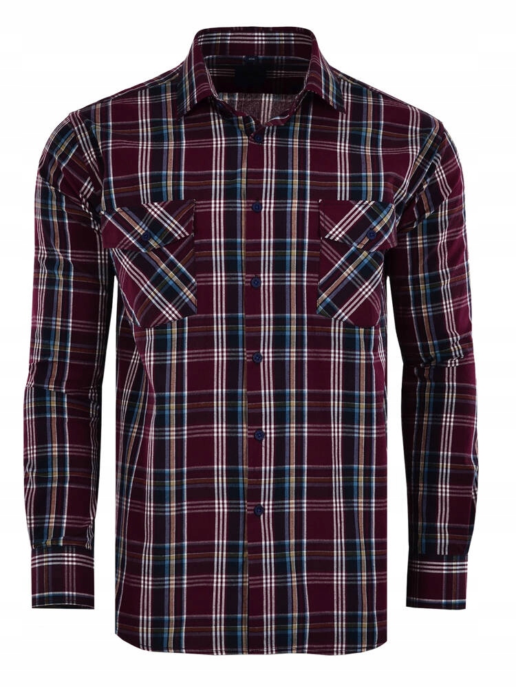 Košile Kratka Bordó Dlouhá Velká 50/51