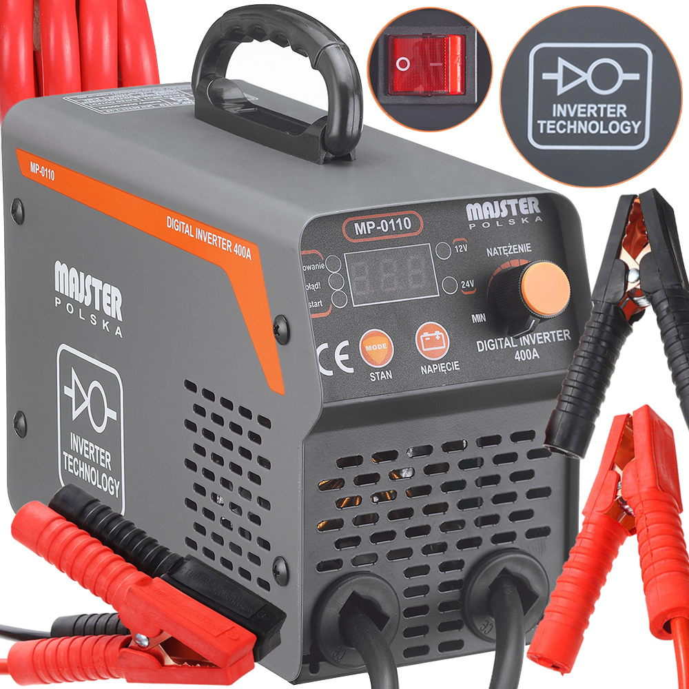 Prostownik Rozruch Samochodowy Inwerterowy Majster busy Ciężarówki MP0110