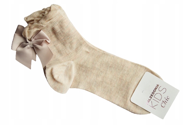 

Calzedonia Kids skarpetki beż melanż kokarda 34-36