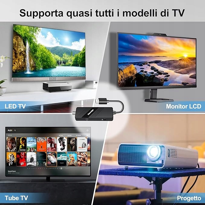 Cyfrowy Dekoder Naziemny 2024 Dekoder DVB-T2 HD 1080P H265 HEVC Main 10 Bit Rodzaj tunera DVB-T2