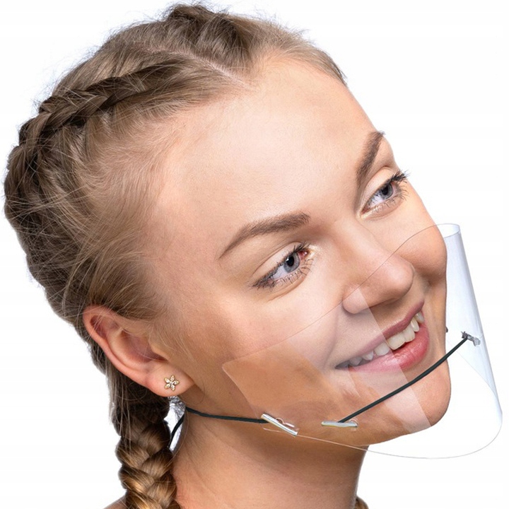 MAŁA PRZYŁBICA MASECZKA OCHRONNA UST OSŁONA TWARZY