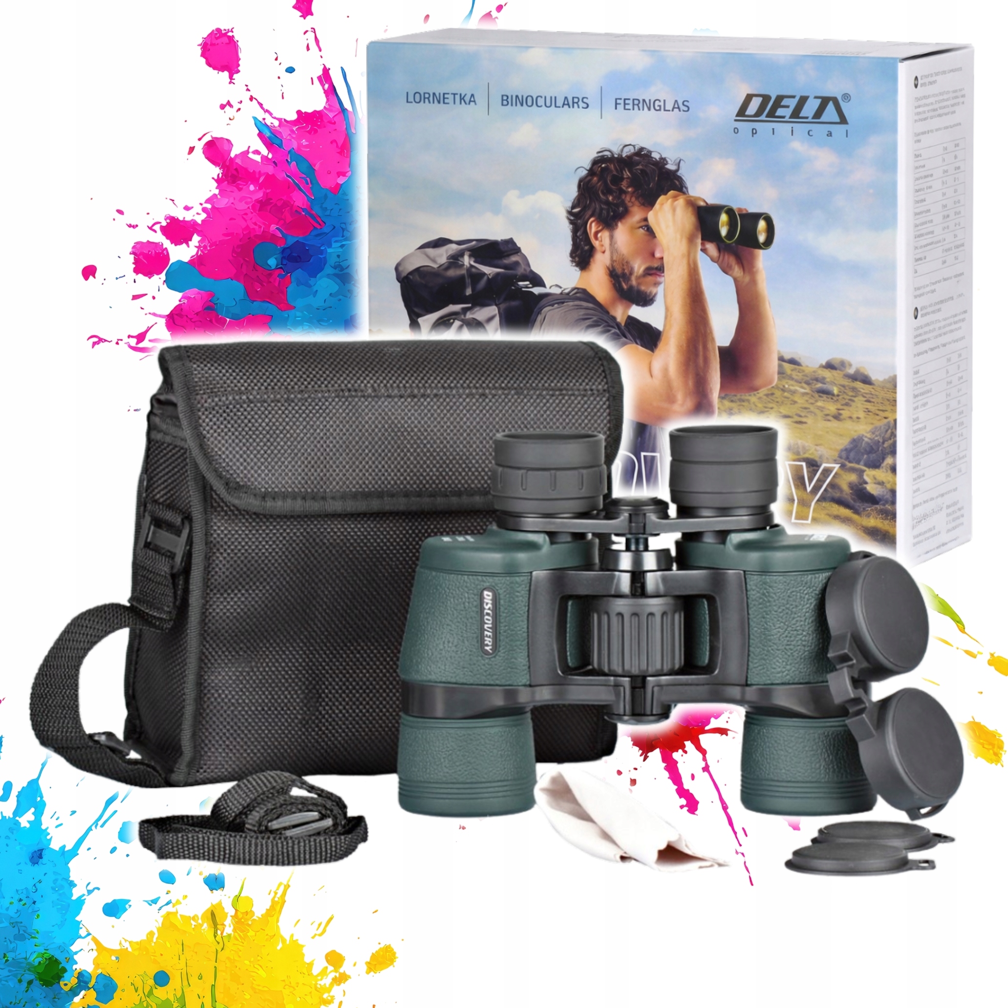 Lornetka Wojskowa Myśliwska Delta Optical Turystyczna Discovery 8x40