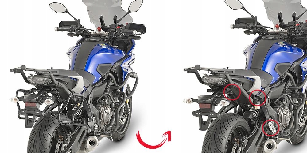 Rám bočných kufrov Givi V35 K33 Yamaha MT-07 Tracer (16 > 17)