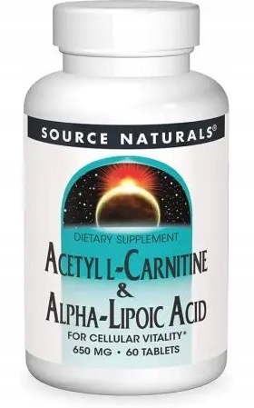 Source Naturals L-Karnitin & Kyselina alfa-lipoová (60 tablet)