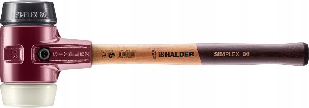 Halder Simplex Młotek brukarski Nylon Guma obuch fi 80mm