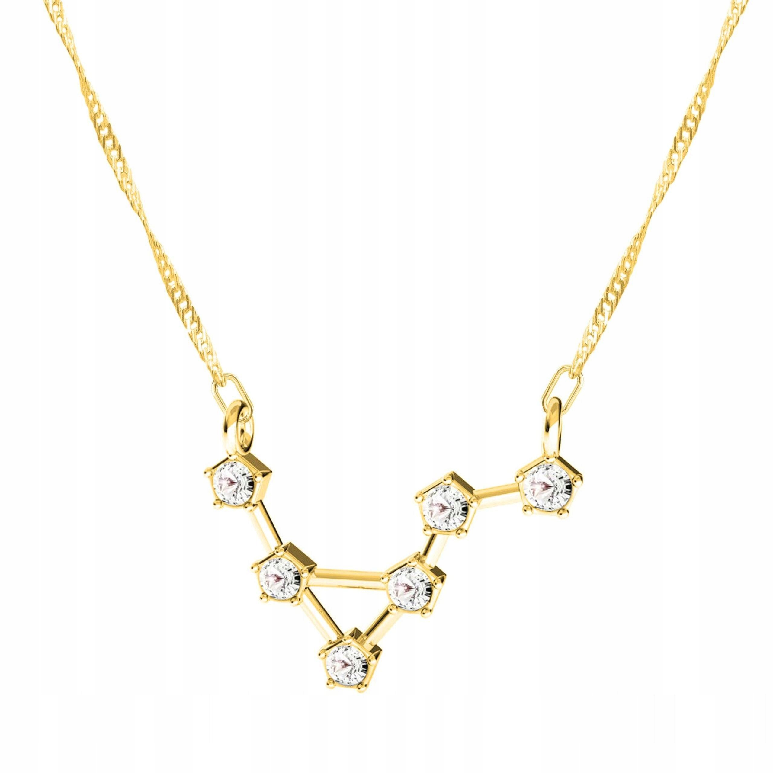 Zlatý náhrdelník se znamením zvěrokruhu Vodnář Stříbro 925