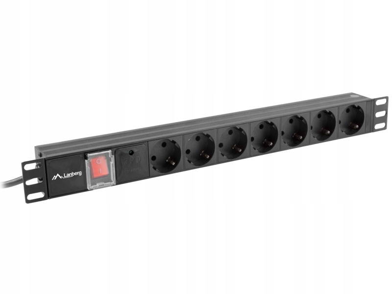 Listwa Lanberg PDU-07F-0200-BK (2 m) Czarny