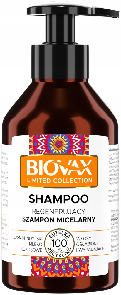 

Biovax Regenerujący szampon micelarny Jaśmin mleko