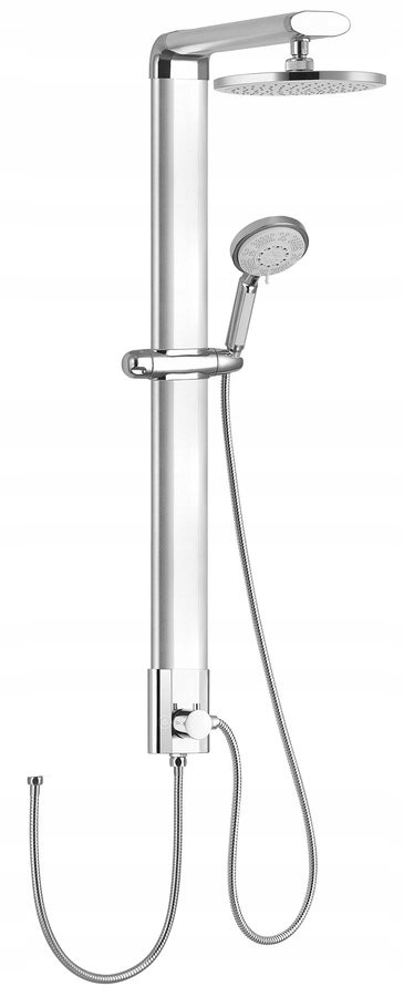 Tour sprchový stĺp na napojenie na batériu, hlavová, ručná sprcha, chróm (sl