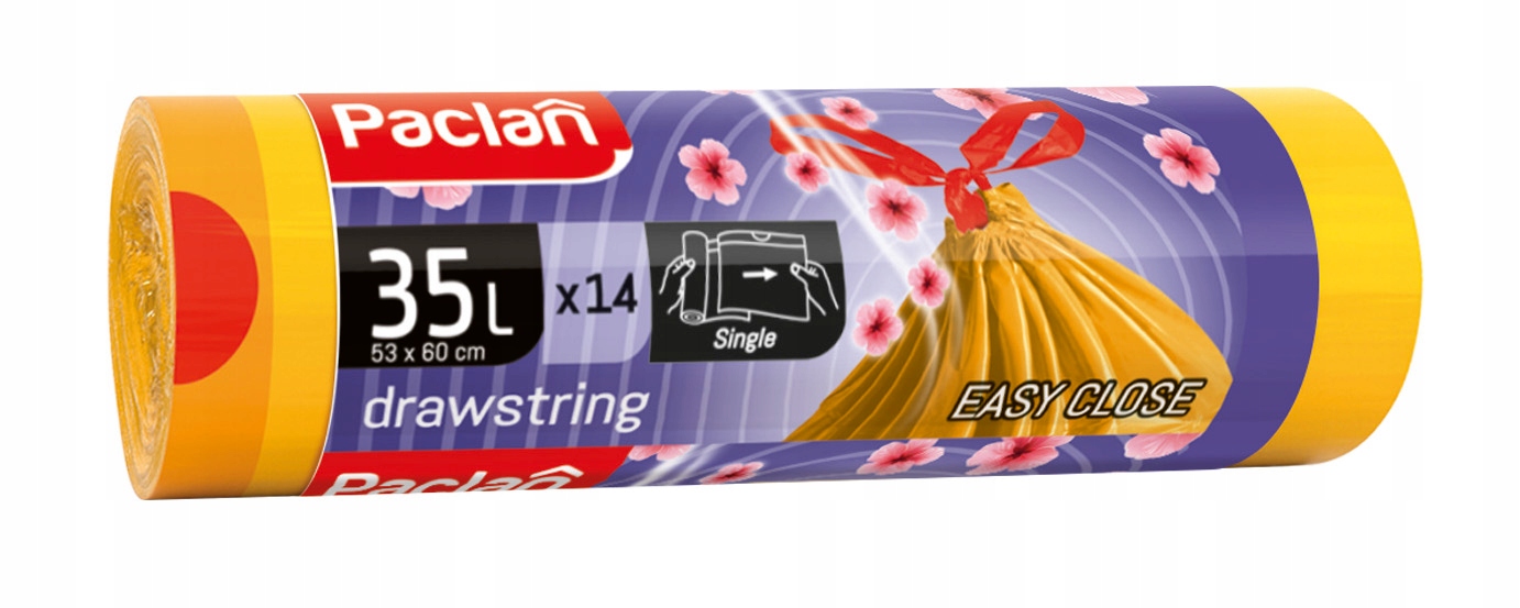 

Worki Na Śmieci Paclan Z Taśmą Zapachowe 14SZT 35L
