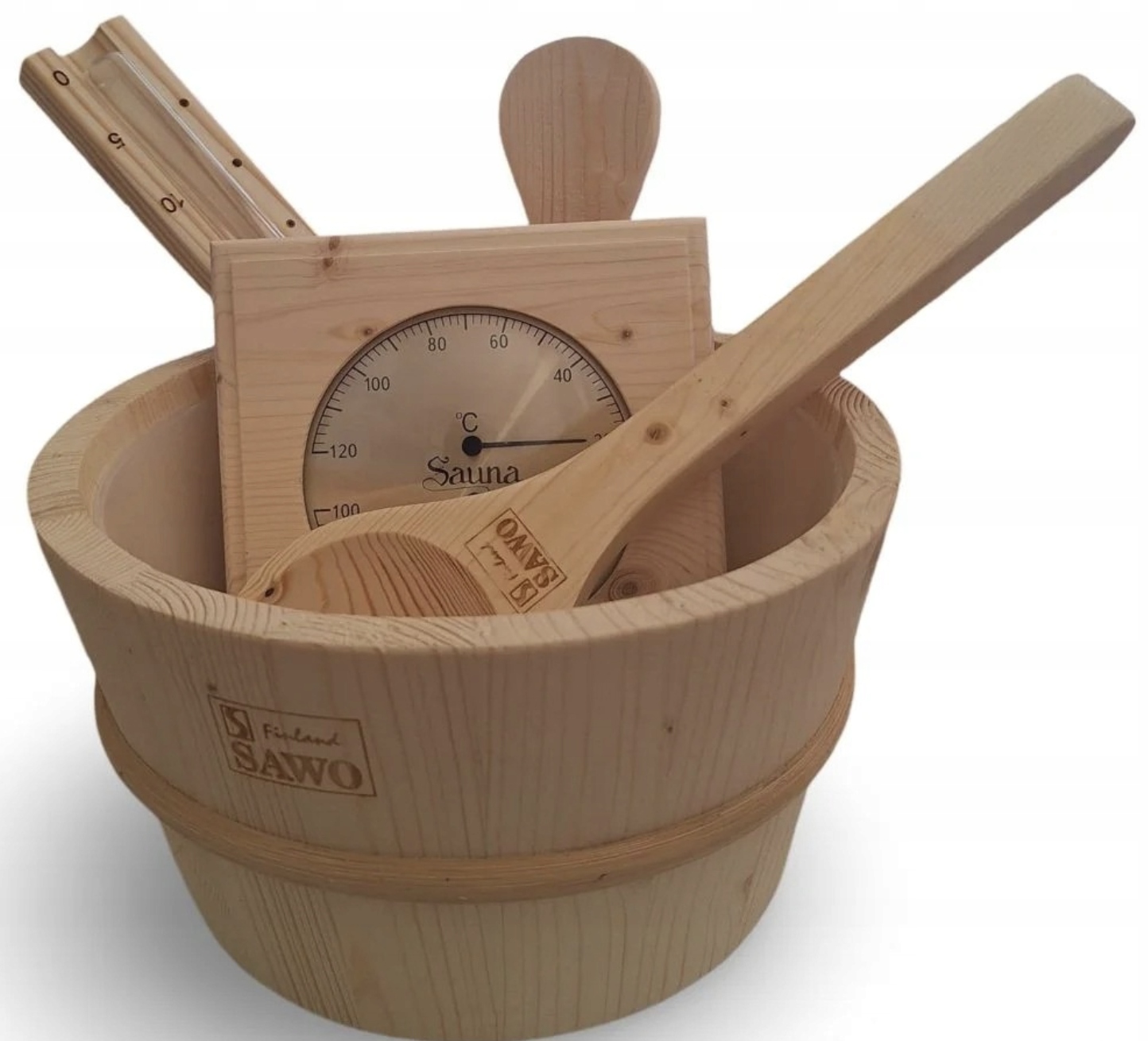 Dřevěný Set do sauny 5dílná sada ze smrku