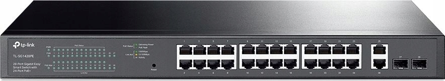 Przełącznik TP-Link 28 portów Gigabit Ethernet 24xGb-PoE+ 2xGb zarządzany