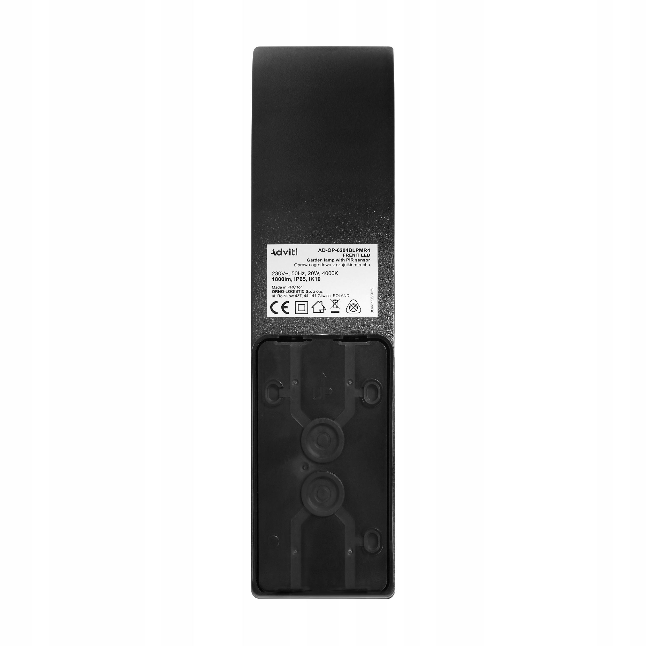 KINKIET LAMPA OGRODOWA ELELWACYJNA LED 1800 lm IP65 4000K CZARNA FRENIT Rodzaj gwintu zintegrowane źródło LED