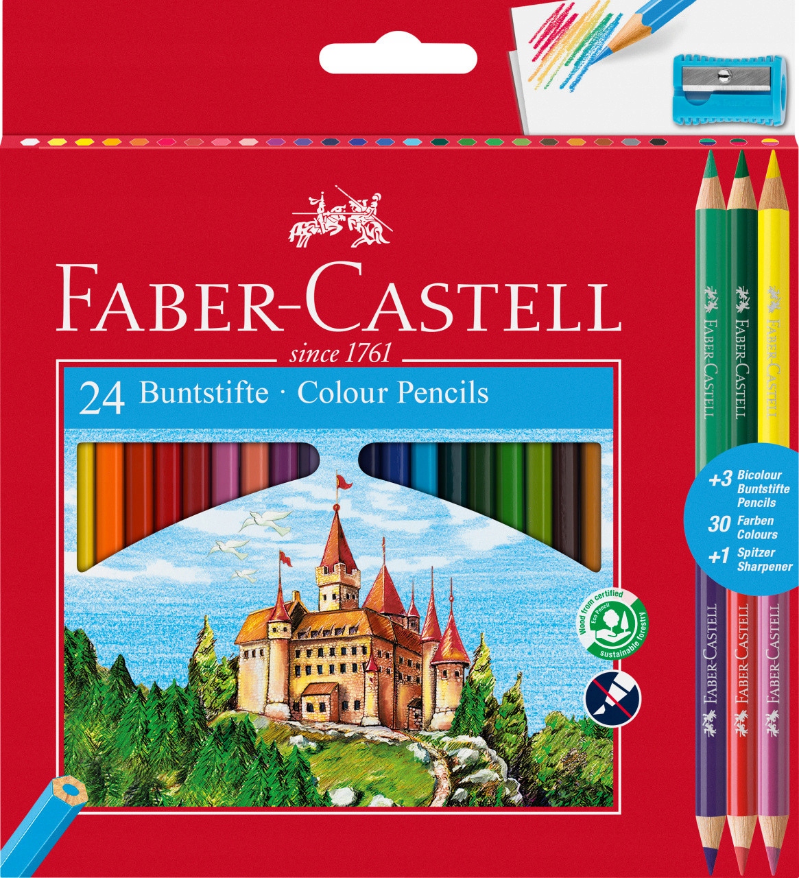 

Kredki ołówkowe Faber Castel Zamek 24+3szt temp.